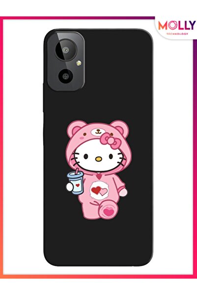 Molly Black Kitty Sip Pattern Silicone Case for General Mobile Gm 23 Se