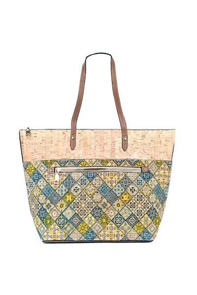 IBU Cork Shoulder Bag Azulejos