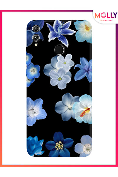 Molly Honor 8X İçin Siyah Azure Petals Desenli Silikon Kılıf