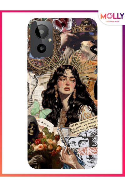 Molly Black Crowning Sorrow Pattern Silicone Case for General Mobile Gm 23 Se