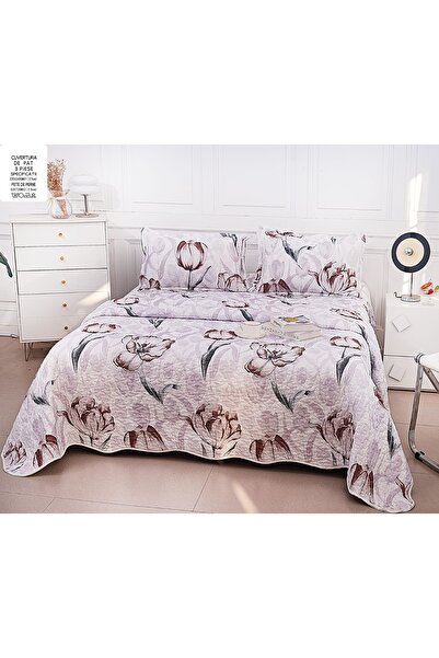 CHIRASO Microfiber Quilted Duvet Set, 2-Sided, 3-Piece, Duvet Cover 220x240cm, 2 Pillowcases