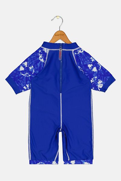 Coega Sunwear Toddlers Boy Short Sleeve Brand Logo Swimsuits, Blue
