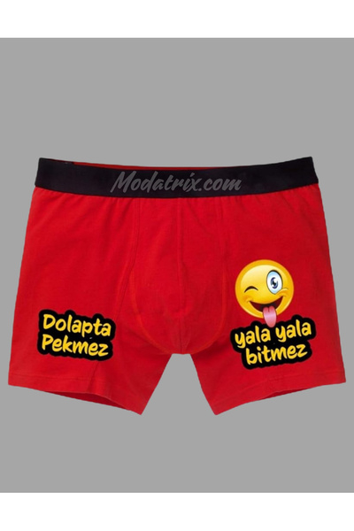 UNIQUE DESIGN Melasses Yala Yala Doesn'T Bite in the Closet Printed Espiri Printed Cotton Men's Boxer