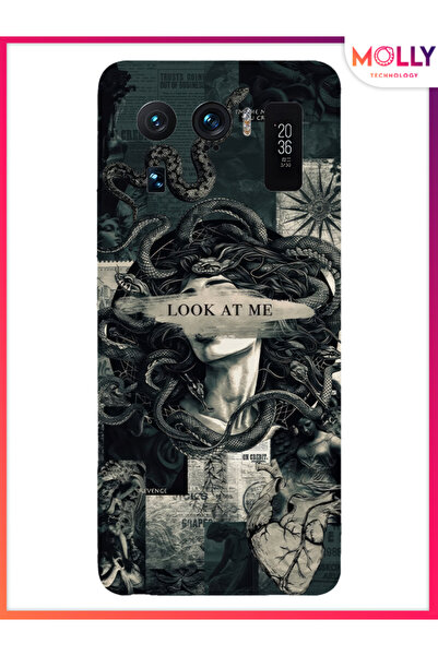 Molly Xiaomi Mi 11 Ultra İçin Siyah Medusa's Gaze Desenli Silikon Kılıf