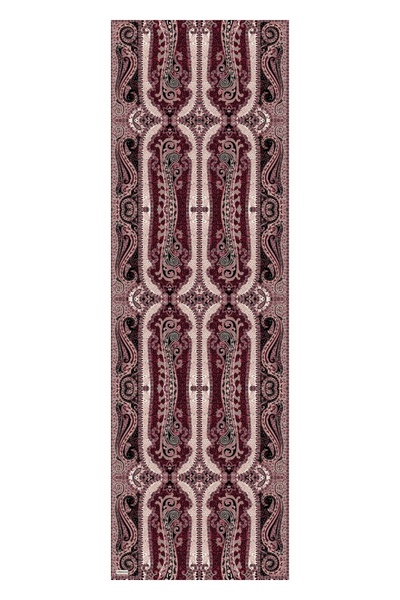Armağan 11512 Ethnic Patterned Wool Silk Shawl V5