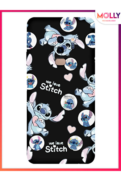 Molly Samsung Galaxy S9 Plus İçin Siyah We Love Stitch Desenli Silikon Kılıf