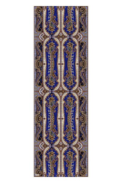 Armağan 11512 Ethnic Patterned Wool Silk Shawl V8