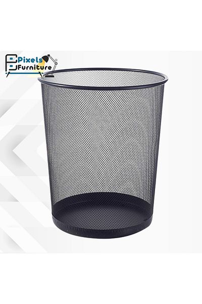 PixelsFurniture Pixel Furniture Round Metal Wire Wastebasket, Lightweight and Stylish, Home and Office Wastebasket