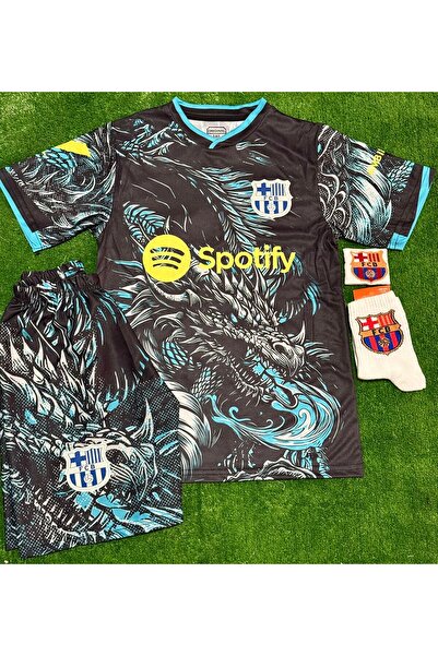 FAMİLYSTAN Barcelona 2026 özel tasarım lamıne yamal Çocuk Forması 4 Lü Set