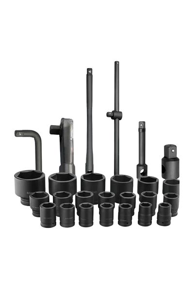 OEM 26-piece hex socket wrench set, 3/4" and 1", sizes 21–65 mm