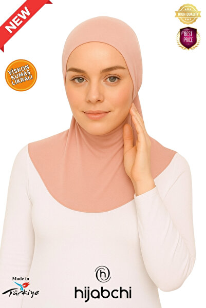 hijabchi XL комір з капюшоном - Широкий крій Віскозна тканина - Діабетичний комір - Пудра