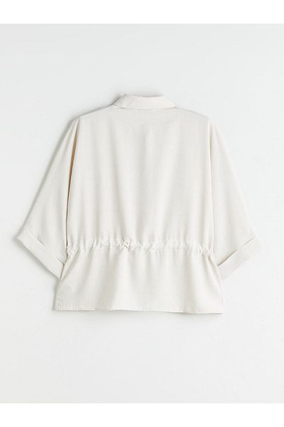 LC Waikiki New Season Oversized Women's Shirt with Lattice - S5Rp25Z8
