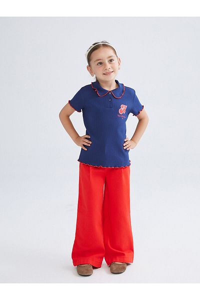 LC Waikiki New Season Elastic Waist Gabardine Girl's Trousers