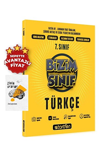 Startfen 7.SINIF TÜRKÇE BİZİM SINIF K.A FASİKÜLLERİ-ZİHİNDENEME-KP467