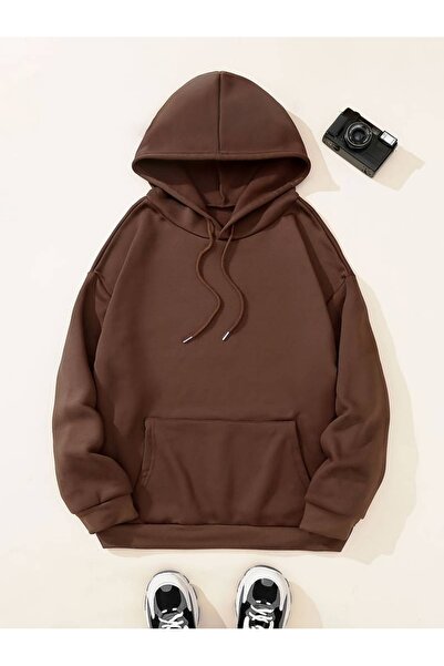 Flood Of Style Brown Women's Brown Nasa Bunny Astronaut Printed 3 Thread Hooded Hoodie