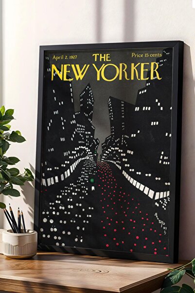 Saturn Tabloul înrămat The New Yorker 2 aprilie 1927 - Semafoare de oraș