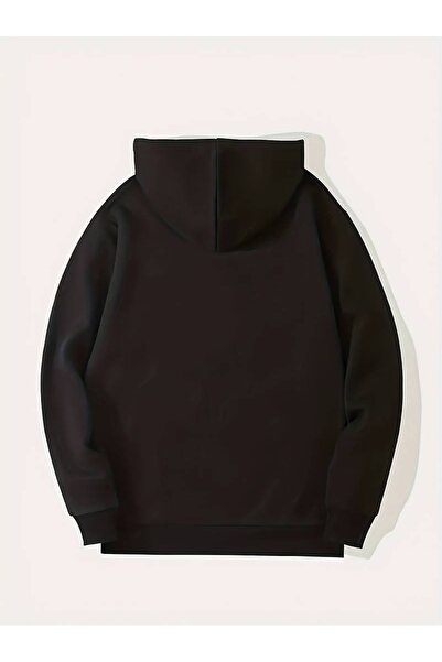 Flood Of Style Black Women's Black Goose Bumps Printed 3 Thread Hooded Hoodie