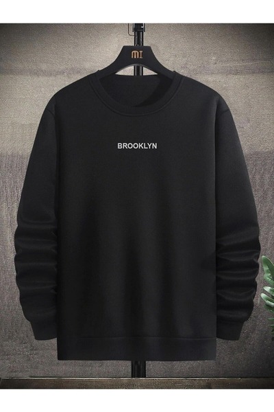 Flood Of Style Negru Unisex Negru Brooklyn cu imprimeu supradimensionat