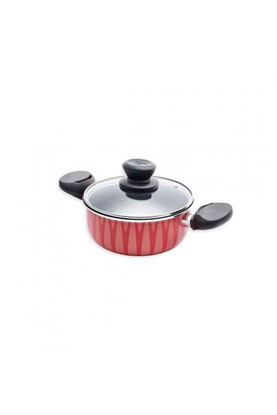 Trust Non-Stick Deep Cooking Pot with Glass Lid - 18cm