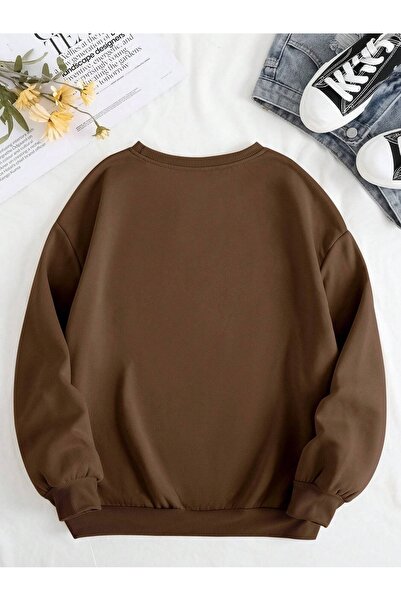 Flood Of Style Brown Women's Brown Floral Bouquet Printed Oversize