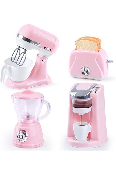 Toybox Kitchen Appliances Toys, Blender, Coffee Maker Machine, Mixer and Toaster Pretend Play Toys for Kids