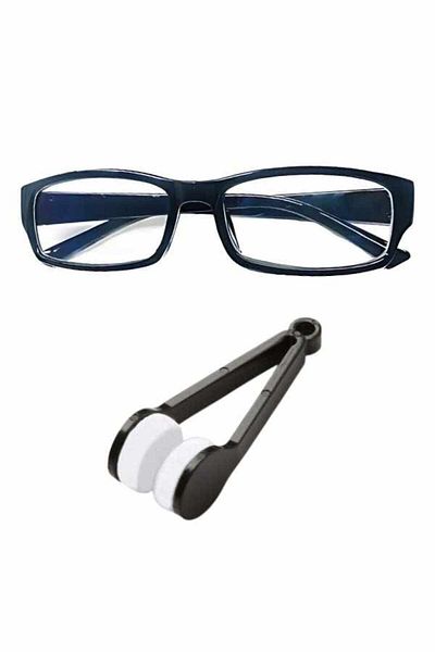 Mercaton Reading Glasses One4ALL with Auto-Adjustable Diopters from +0.5 to +2.50, Black, and 1 Microfiber Le