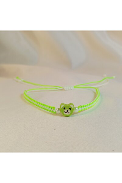 Crystal Atelier سوار مكرامية محبوك للجنسين مع شكل دب – تصميم لطيف مصنوع يدويً...