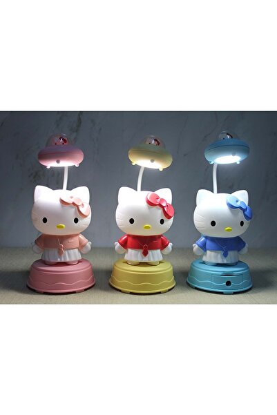 Kuzey Tacı Sevimli Hello Kitty Figürlü LED Masa Lambası Vip 3 Renk
