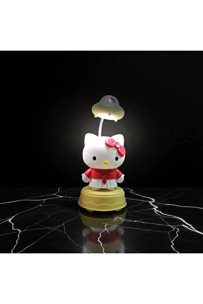 Kuzey Tacı Sevimli Hello Kitty Figürlü LED Masa Lambası Vip 3 Renk