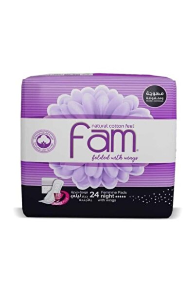FEMME - Sanitary Pads Night Size with Wings, 24 Pads