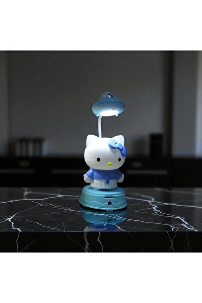 Kuzey Tacı Sevimli Hello Kitty Figürlü LED Masa Lambası Vip 3 Renk