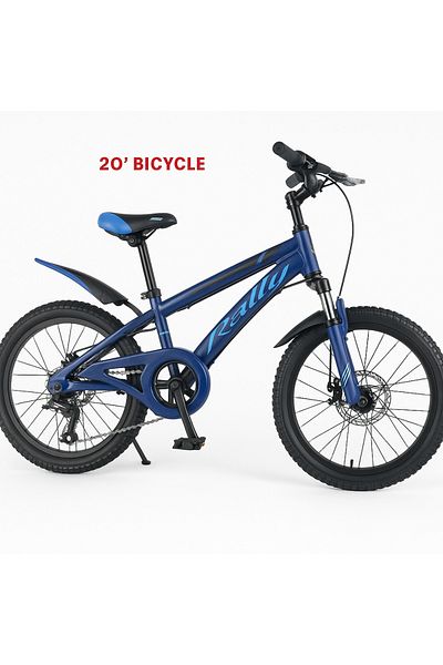 rexa 20-Inch Rally Kids Mountain Bicycle with Dual Suspension and Disc Brakes
