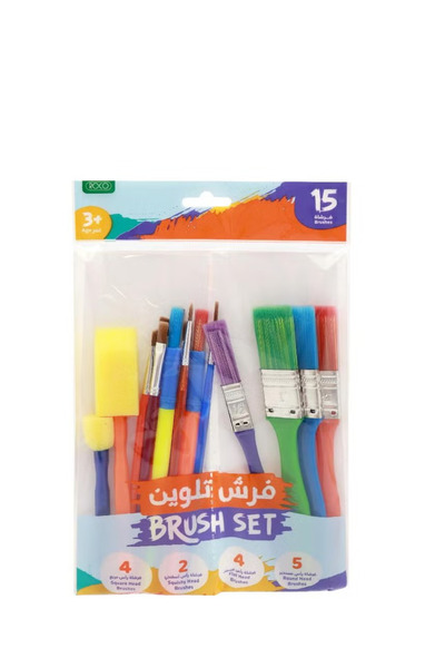 Roco Brush Set – 15 Pieces Multi-Purpose Painting Brushes