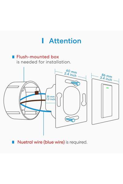MEROSS New Smart Wi-Fi Wall Switch