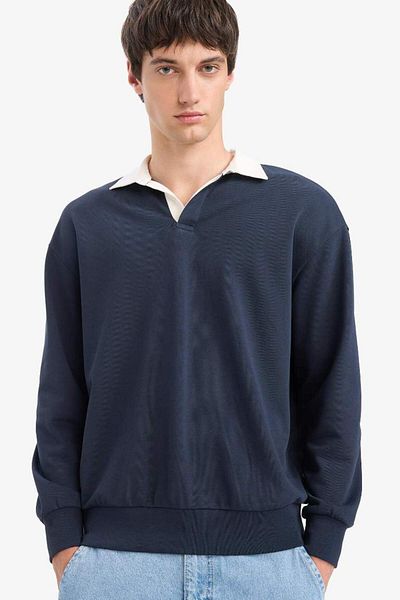 DeFacto New Season Boxy Fit Polo Neck Sweatshirt