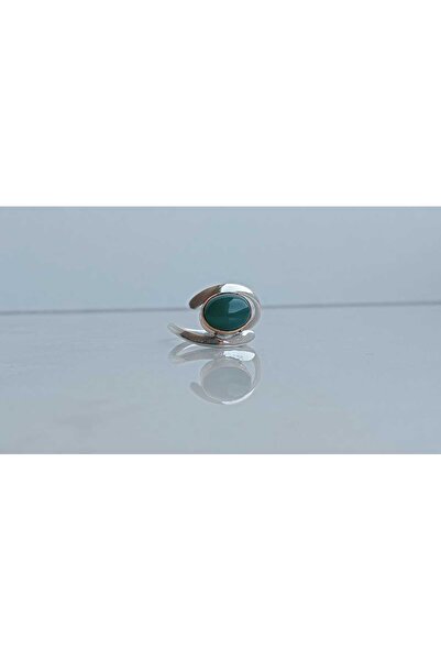 GÜMÜŞ Papila Silver Sarmal Minimal Akik Tasarım Yüzük