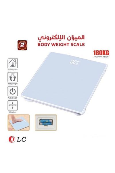 DLC Digital Body Weight Scale 180KG Capacity – Ultra-Thin Electronic Bathroom Scale with LED Display