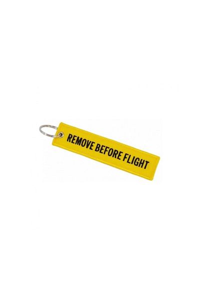 OEM Keychain, 'Remove Before Flight', Yellow, Textile