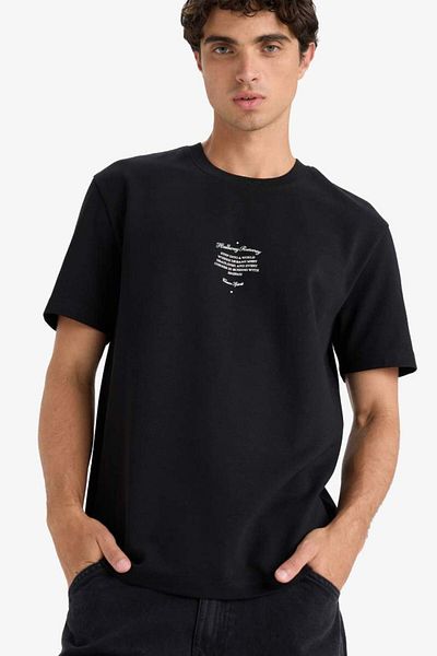 DeFacto New Season Regular Fit Crew Neck Printed Short Sleeve T-Shirt