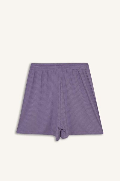 DeFacto DeFactoFit Standart Fit Sporcu Kısa Paça Ribana Şort F6898AX25SM