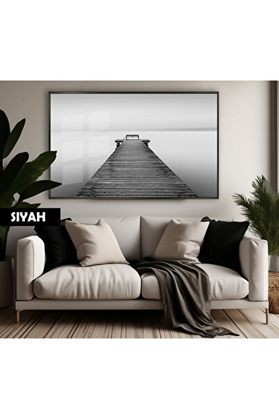 Harika bir ev HARİKABİREV|SİYAH&BEYAZ RENK SİSLİ İSKELE MODELİ |ÇERÇEVELİ TEM...