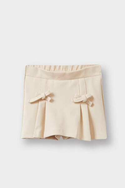 DeFacto تنورة قصيرة بفيونكة مدرسية للفتيات الصغيرات F3778A525AU