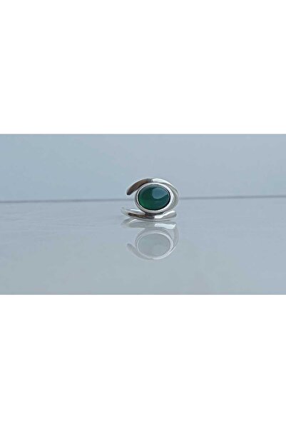GÜMÜŞ Papila Silver Sarmal Minimal Akik Tasarım Yüzük