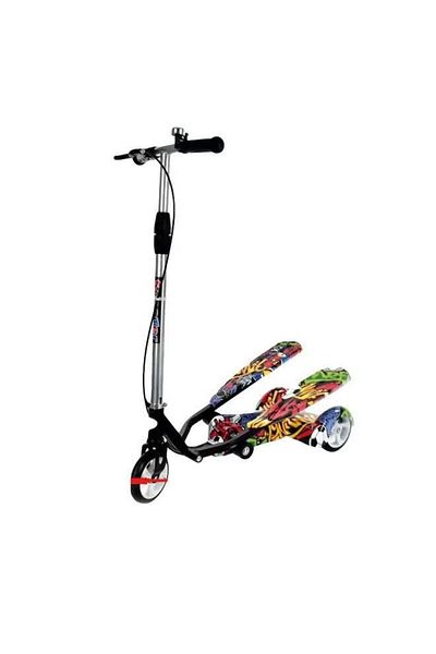 rexa Smart Dual Pedal Scooter for Kids – Lightweight Balance Ride-On Toy, Black