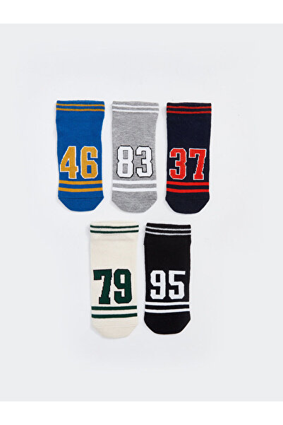 LC Waikiki Nevavm Farkıyla Lcw Kids Mixed Patterned 5-Pack Boys' Booties Socks