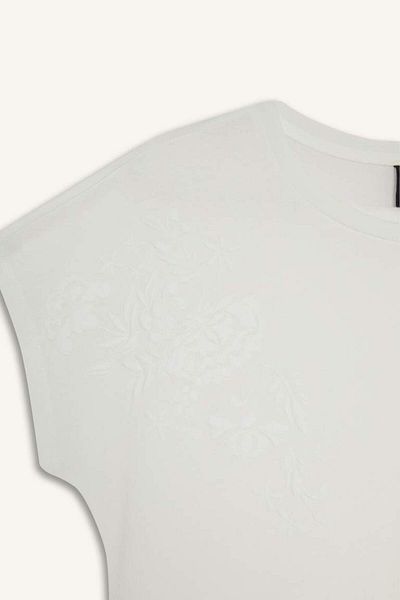 DeFacto New Season Crew Neck Puff Printed Short Sleeve T-Shirt