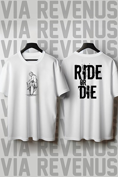 Vordevia Ride or Die και Biker μπροστινό και πίσω εμπριμέ μπλουζάκι με φαρδύ ...