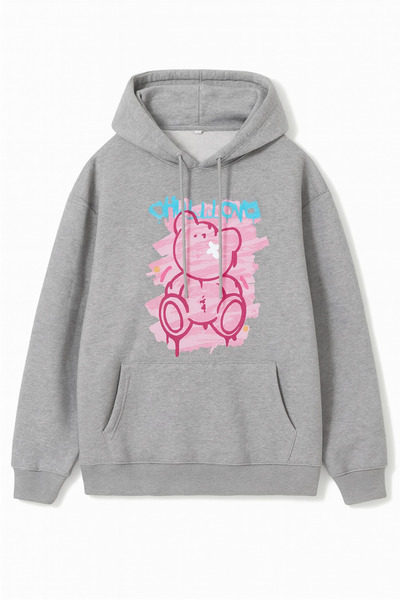 CLASSY.MODA „Hanorac oversize cu glugă Trend - țesătură confortabilă cu 3 fir...