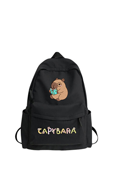 dompulerimoda capibara baskılı unisex okul çantası