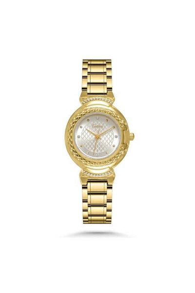 catera Women's gold-tone steel watch with white dial